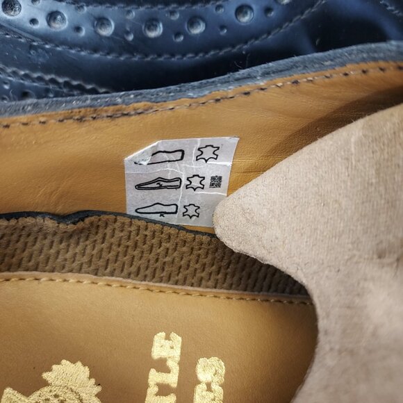 Thistle Gillie Brogues Shoes Men UK 5.5 EU38 Black Leather Highland Dress Oxford - Picture 14 of 16